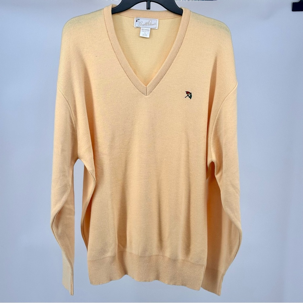 Men’s Large‎ Vintage Yellow Arnold Palmer V Neck Sweater